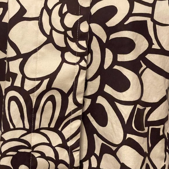 Chico's Ivory and Brown Floral Jacket, Size 3 - Picture 2 of 6